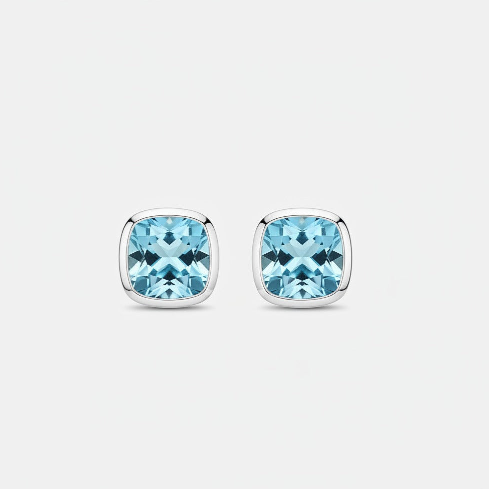 Blue Topaz Studs