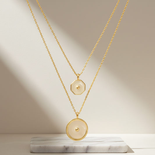 Dahlia Necklace Whipped Cream