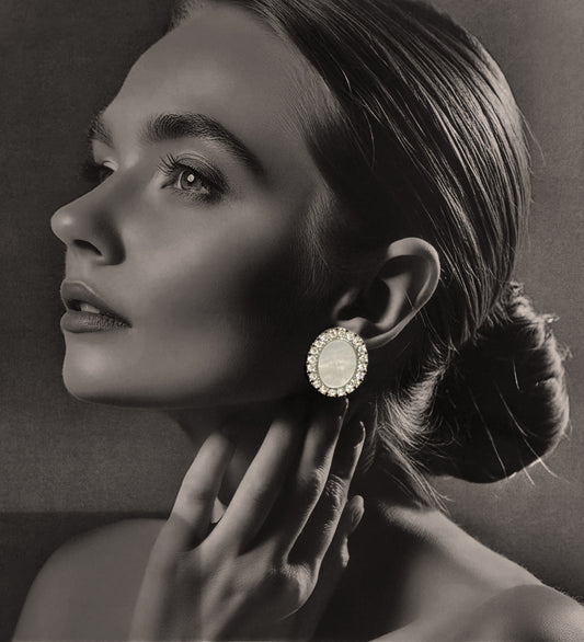 Diamond Disc Earrings