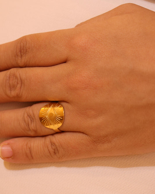 Evil Eye Ring - Adjustable