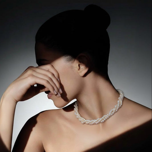 Button Pearl Necklace