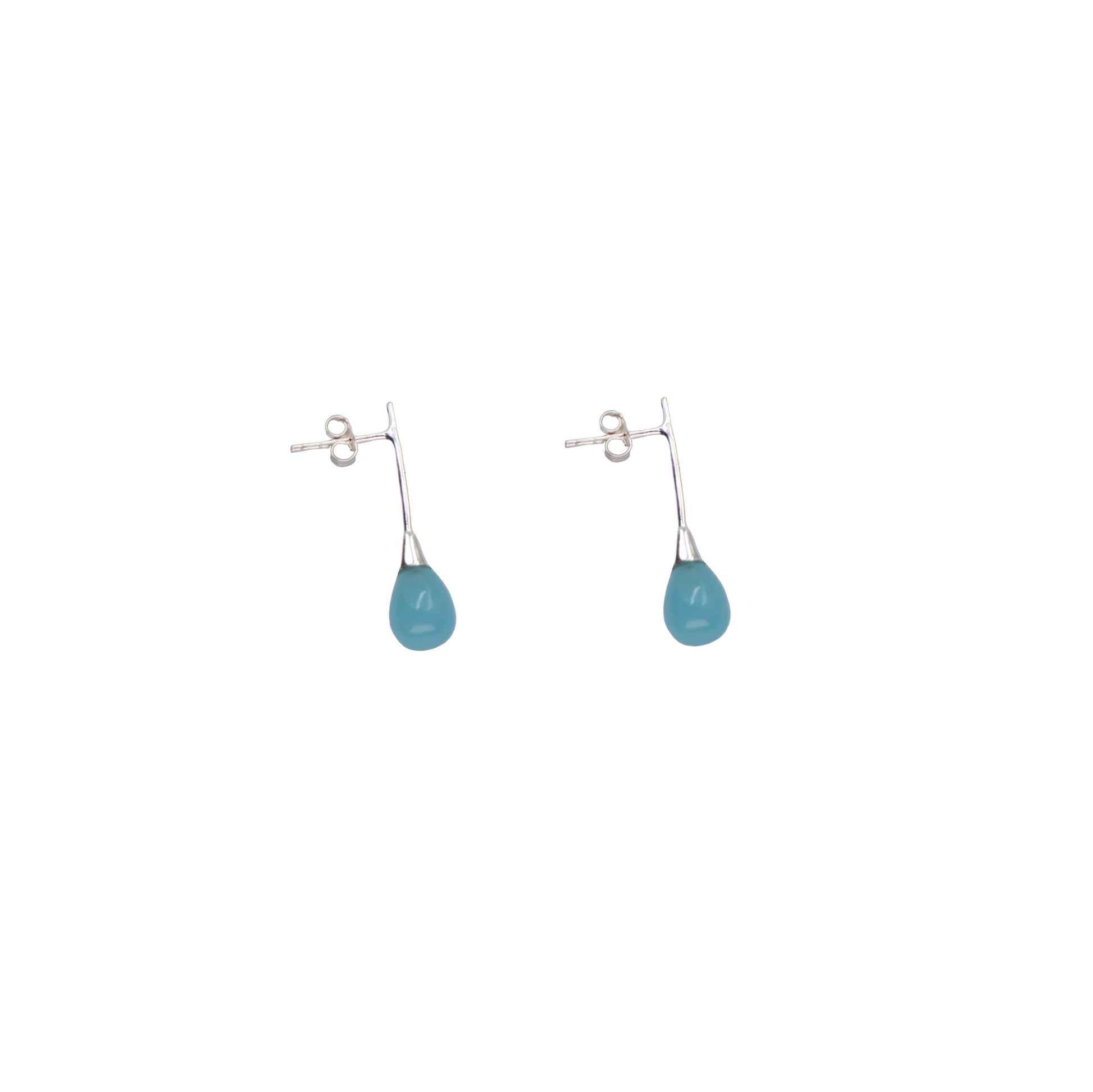 Aqua Chalcedony Earrings