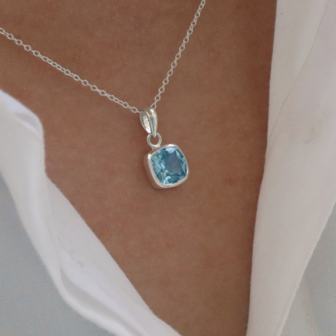 Blue Topaz Pendant