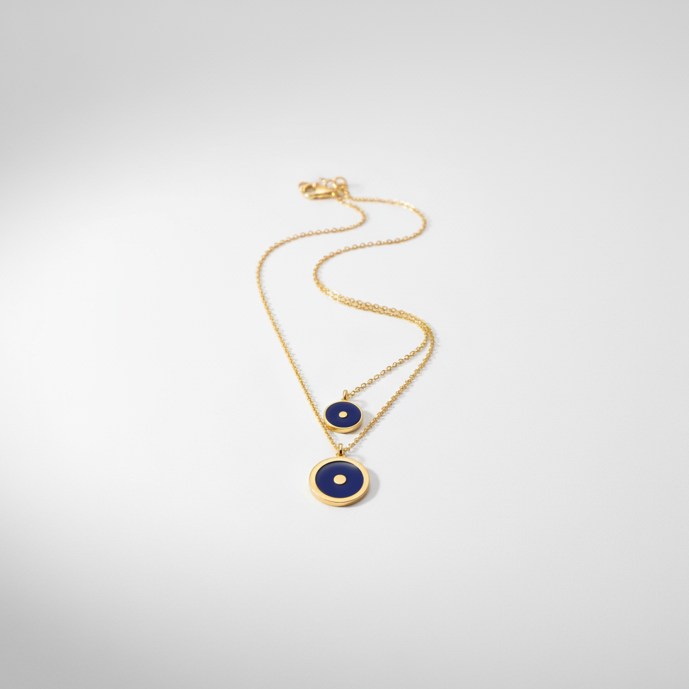 Layered Necklace Enamelled