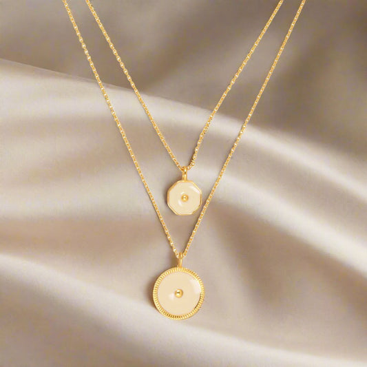 Dahlia Necklace Cream