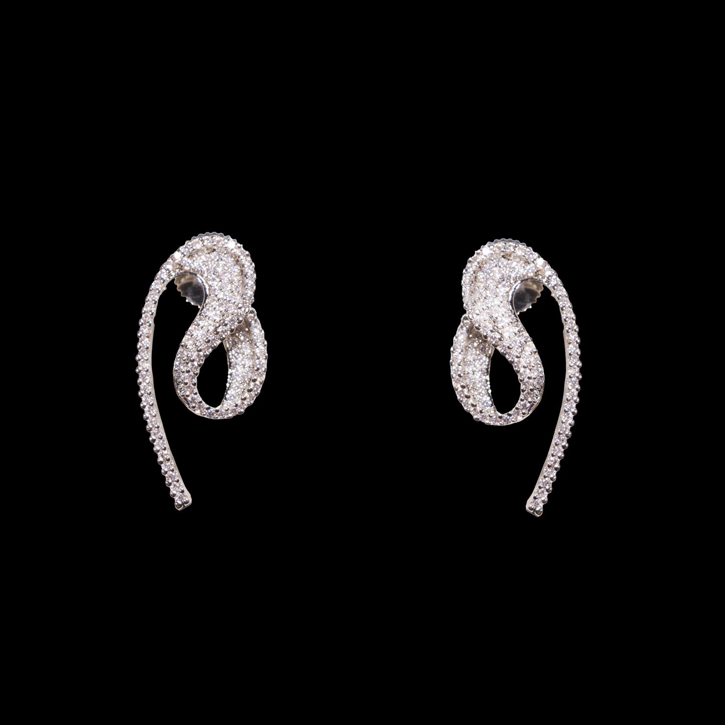 Diamond Twirl Earrings