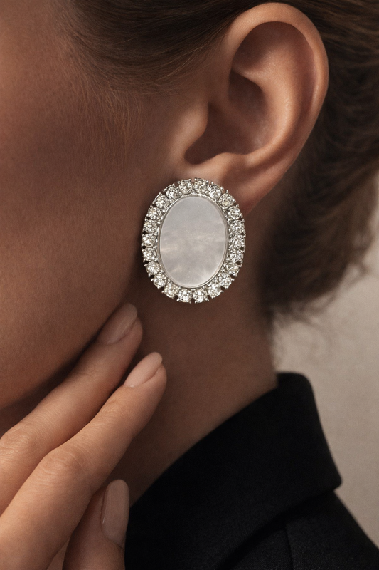 Diamond Disc Earrings