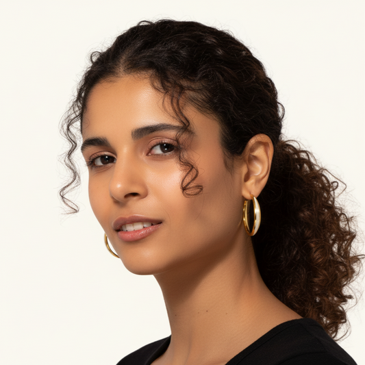 Orchid Hoop Earrings