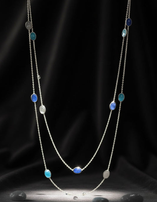 Layered necklace with Gemstones