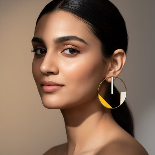 Sunflower Hoop Earrings