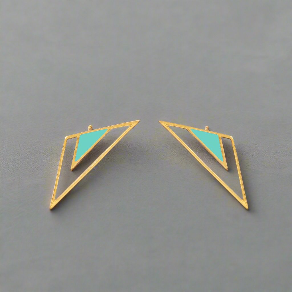 Teal_Green_Iris Earrings