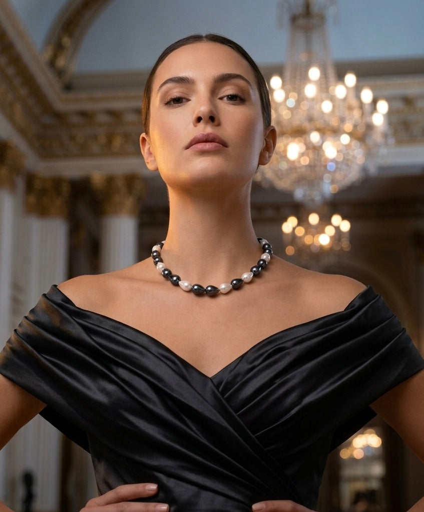 Tear Drop Pearl Necklace