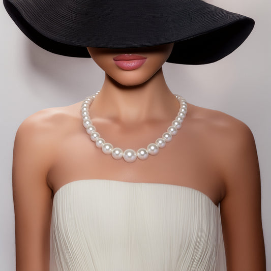White Swarovski Pearl Necklace