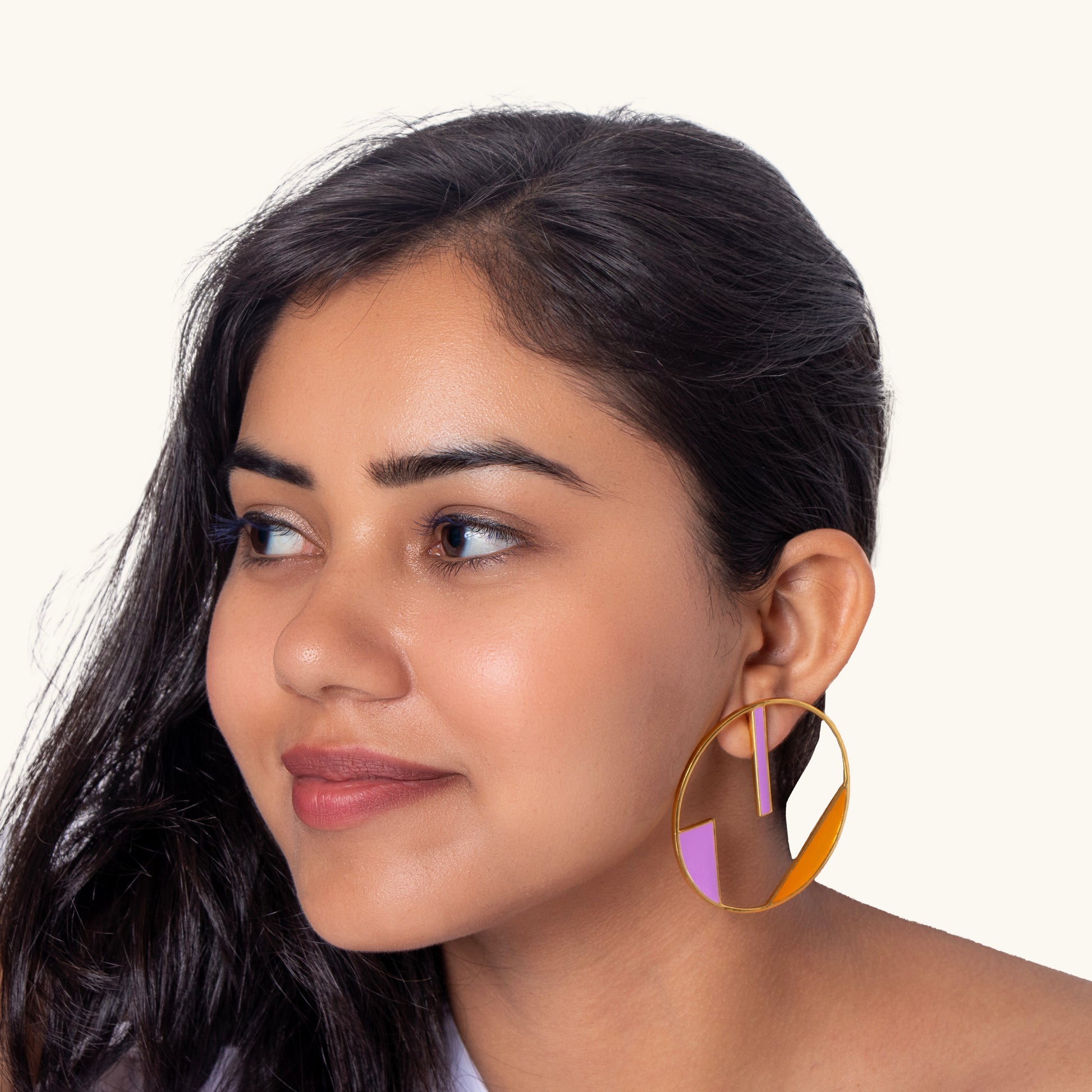 Wildflower Earrings Left Ear Full Face